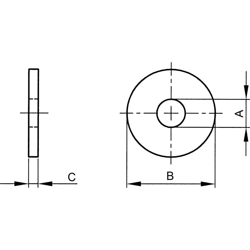 Flat Repair Washers, Metric, M6