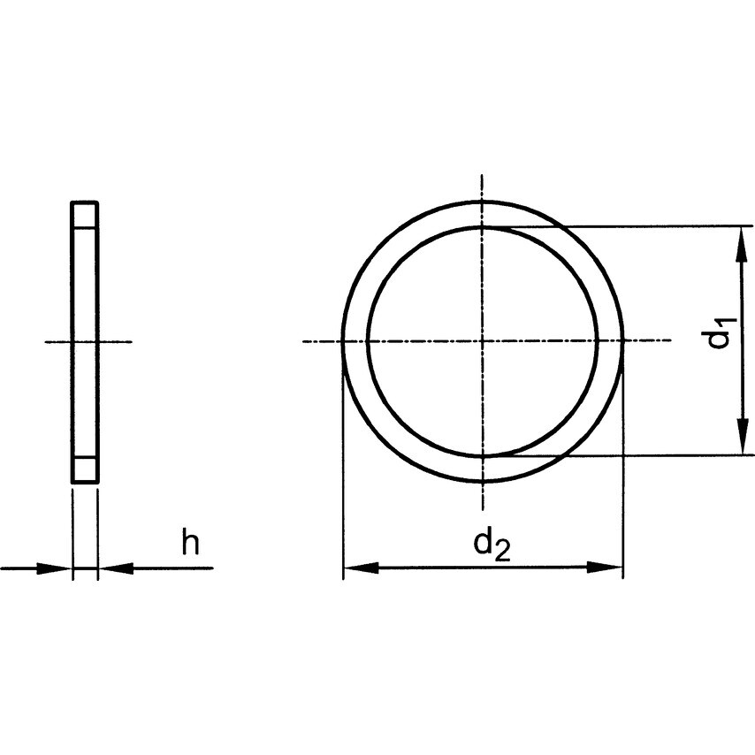 Qualfast 6.5X9.5X1.0MM Copper Sealing Ring Annealed DIN 7603A- you get 100