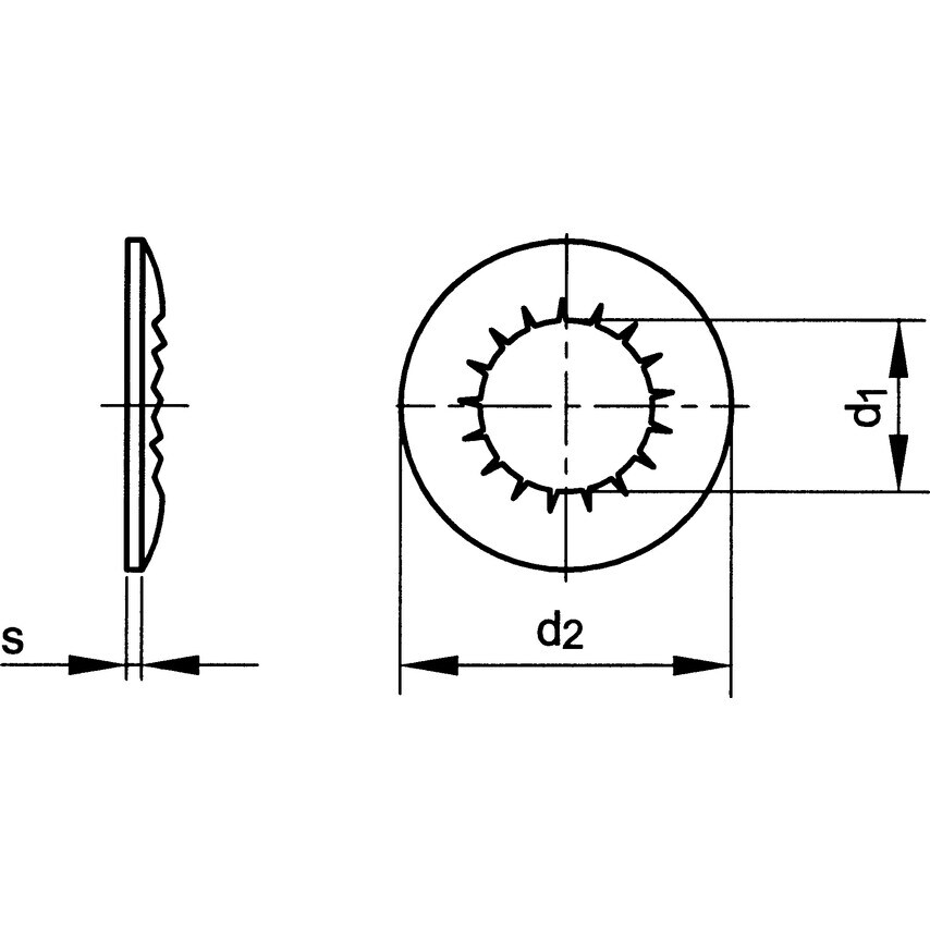 Qualfast M10 Type-JZC Heavy Domed Internal Serrated Lock Washer- you get 100