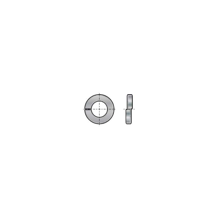 Qualfast M30 Rectangular Single Coil Spring Washer DIN 127B- you get 25