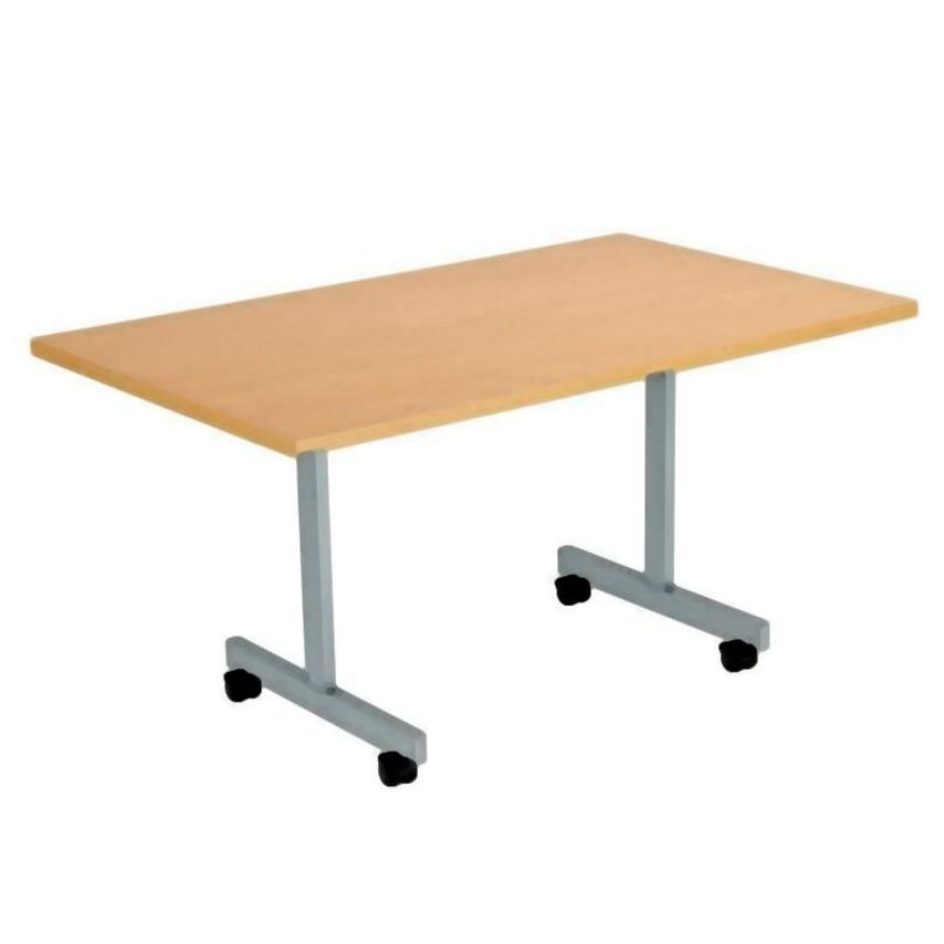 Tc One Eighty Tilting Table 1600 x 700 Silver Legs White Rectangular Top