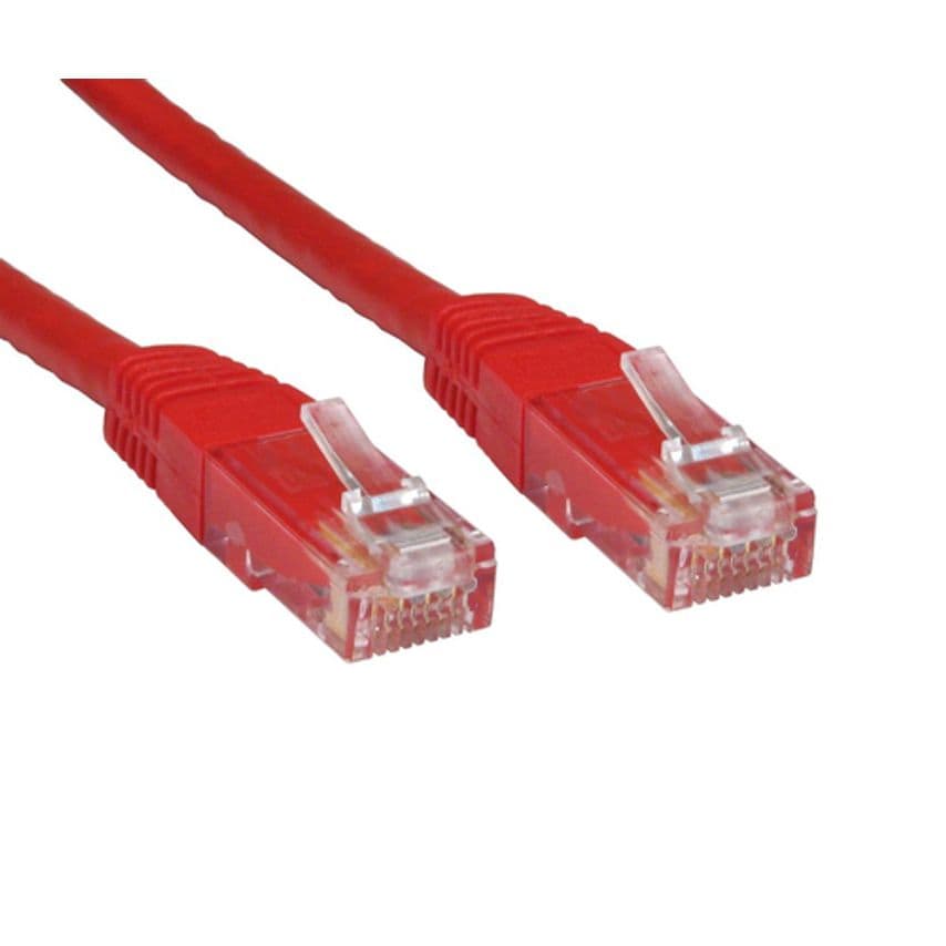 Cables Direct 6 Cables 2M  6 UTP PVC INJ MDD Cable - Red
