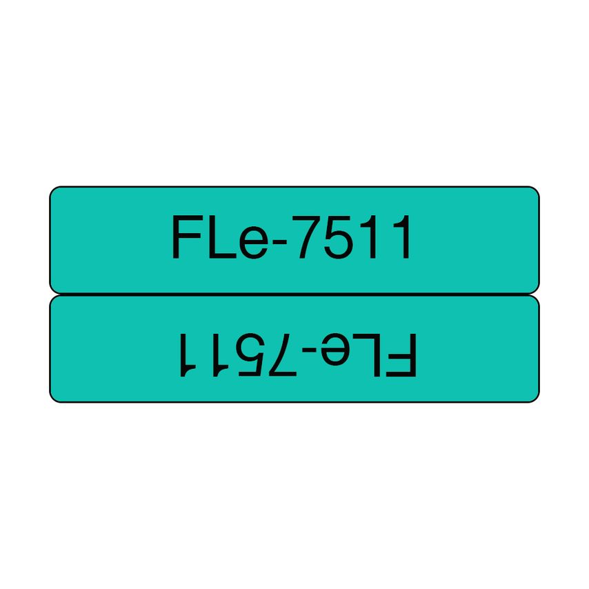 Brother Accessories Low FLE7511 21MMX45MM Black on Green FLA