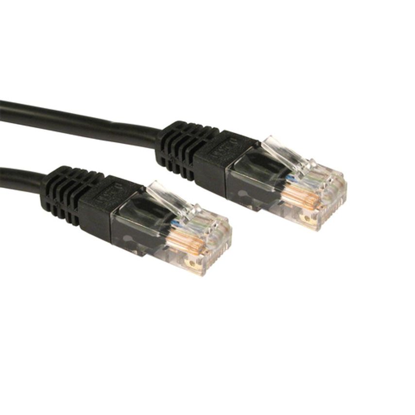 Cables Direct 5 Cables 0.25M 5E UTP PVC INJ MDD Cable-black