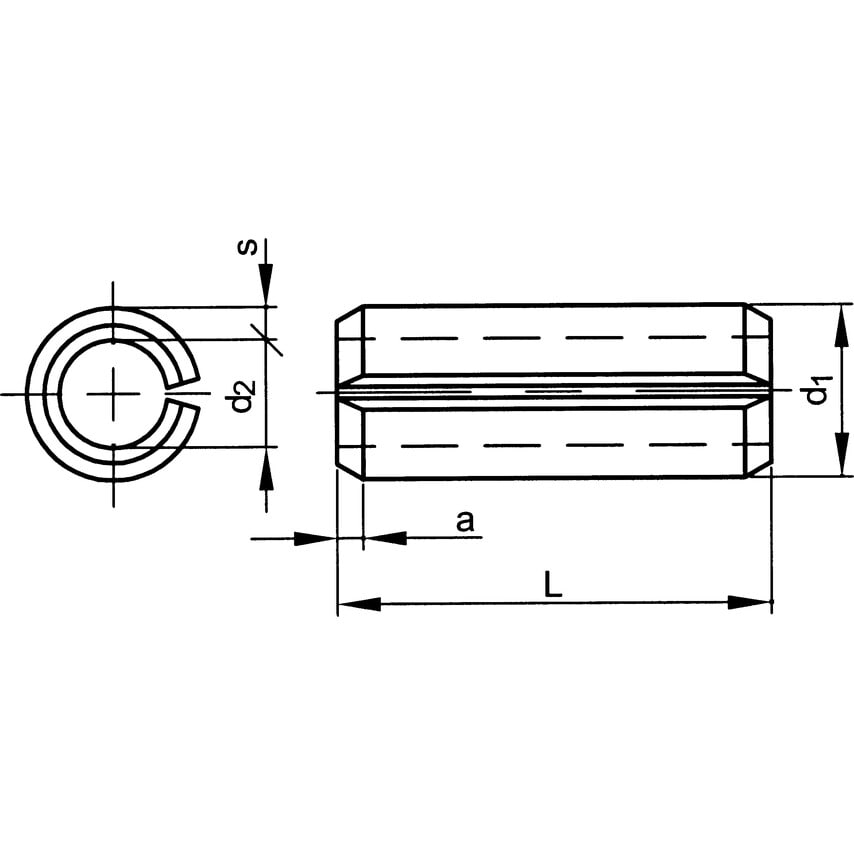 Qualfast 3X10MM Slotted Straight Pin Spring-type L/Duty- you get 200