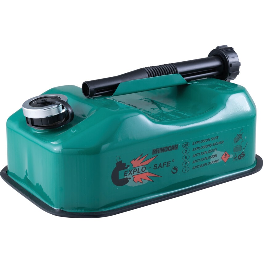 Rhino 5L Green ExploSafe Fuel Container SFC1G - 240 x 345 x 155mm