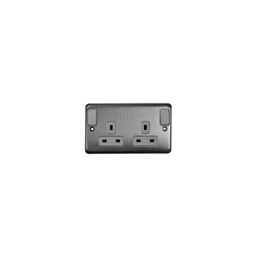 Double Sockets, With Earthswitches, Outboard Rockers
