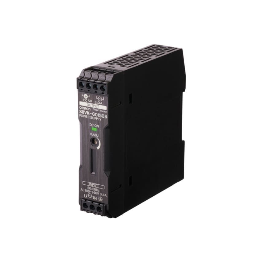 Omron Book Type Power Supply, Pro, 15 W, 12 VDC, 1.2A, DIN Rail Mounting