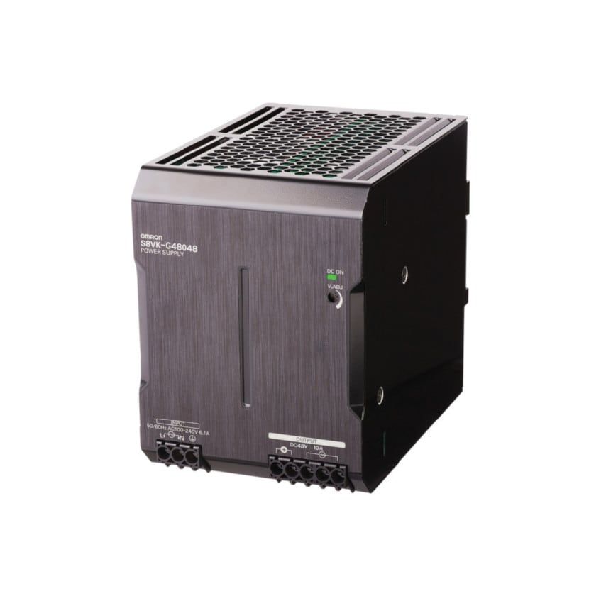 Omron Book Type Power Supply, Pro, 480 W, 48VDC, 10A, DIN Rail Mounting