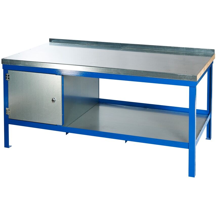 JAS Engineering Silver 1200mm x 900mm Steel over Wood Top Super Heavy Duty Workb
