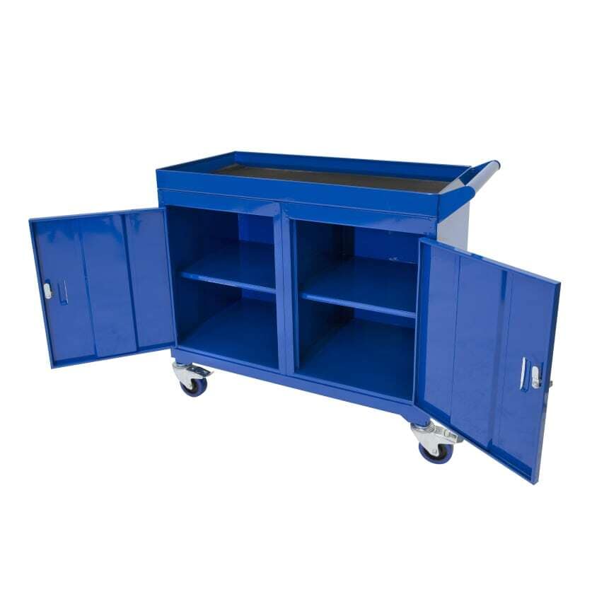 JAS Engineering Blue 920mm x 460mm x 820mm Mobile Tool Cabinet with 2 x Cupboard