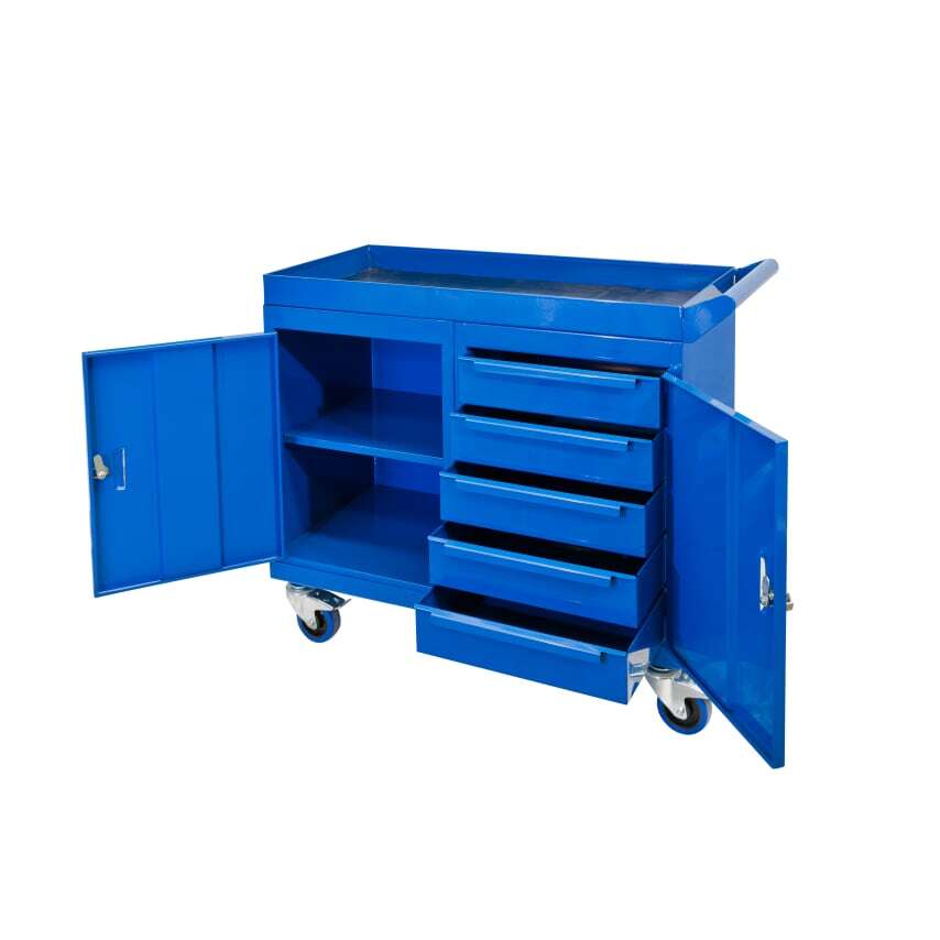 JAS Engineering Yellow 920mm x 460mm x 820mm Mobile Tool Cabinet with Cupboard L