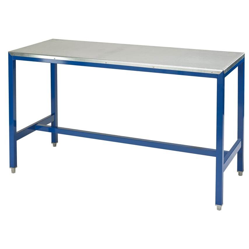 JAS Engineering Silver 2000mm x 600mm Steel Top Medium Duty Workbench with All M