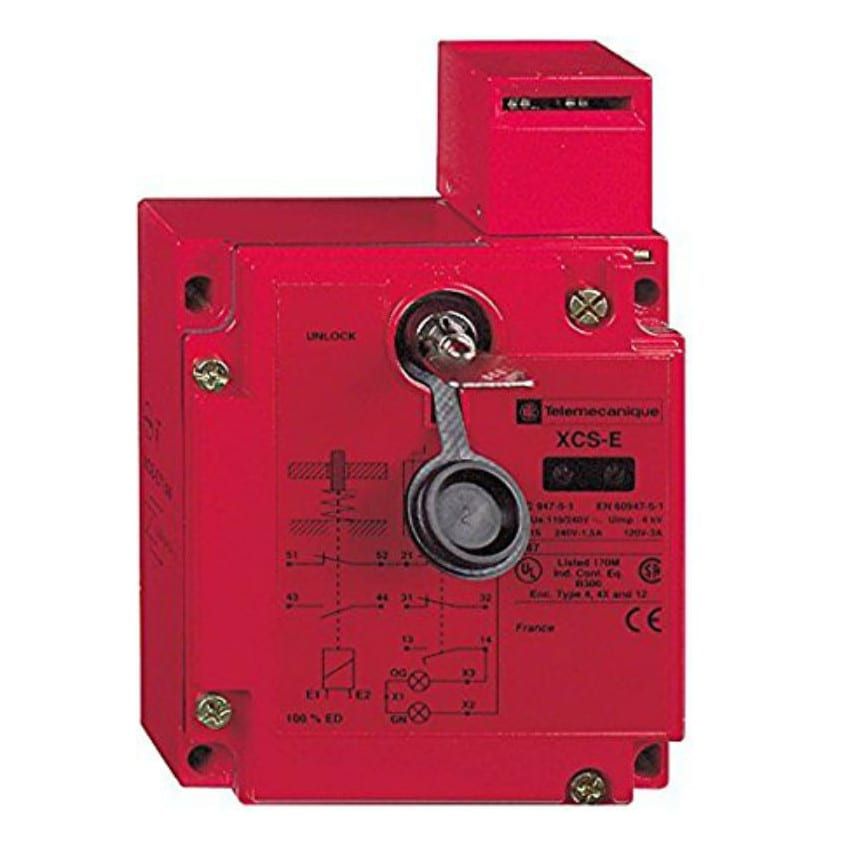 Preventa XCSE Rectangular Safety Switches - 2-entry Key Operated Turret Head