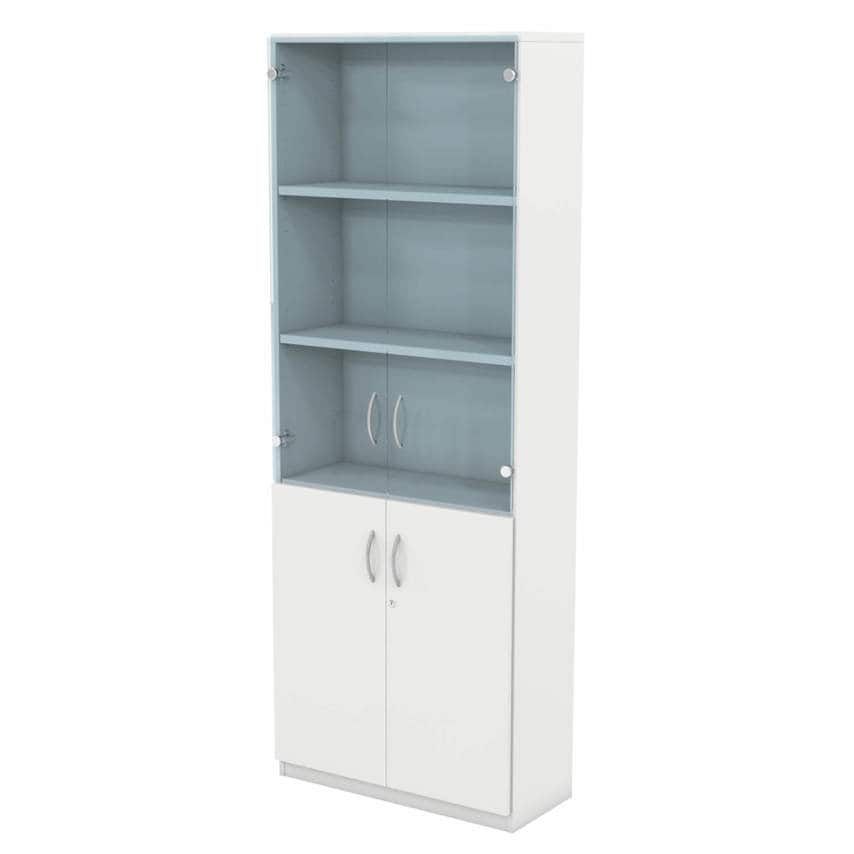 Lee & Plumpton Infinity 2141H x 800W Four Shelf Cupboard with One Shelf Lower Wo