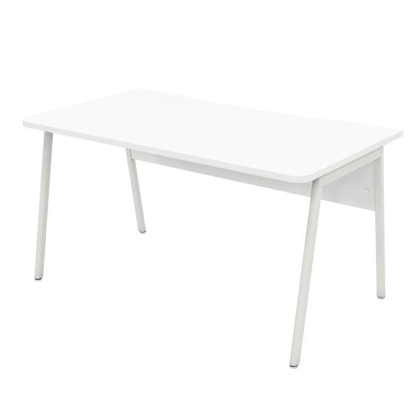 Lee & Plumpton Ascend 1400mm Rectangular Desk White/White