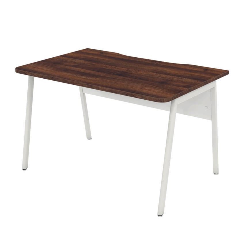 Lee & Plumpton Ascend 1200mm Rectangular Desk White/Walnut