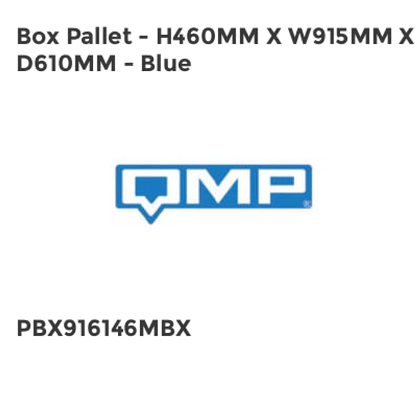 QMP Box Pallet - H460mm x W915mm x D610mm - Blue