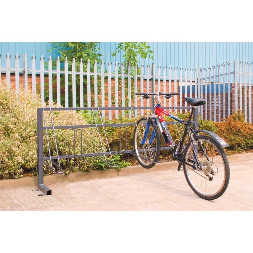 QMP Traditional Bike Rack - Dark Grey - Bike Capacity of 8 Bikes - 935.2350.600