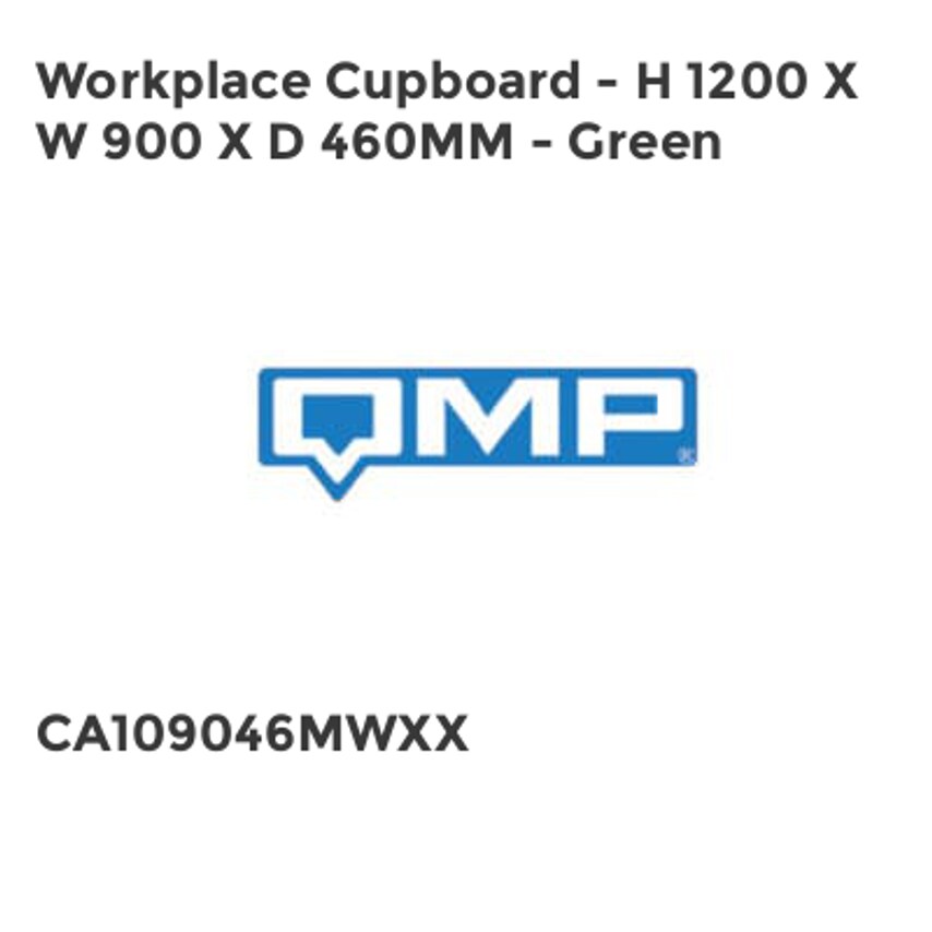QMP Workplace Cupboard - H 1200 X W 900 X D 460mm - Green