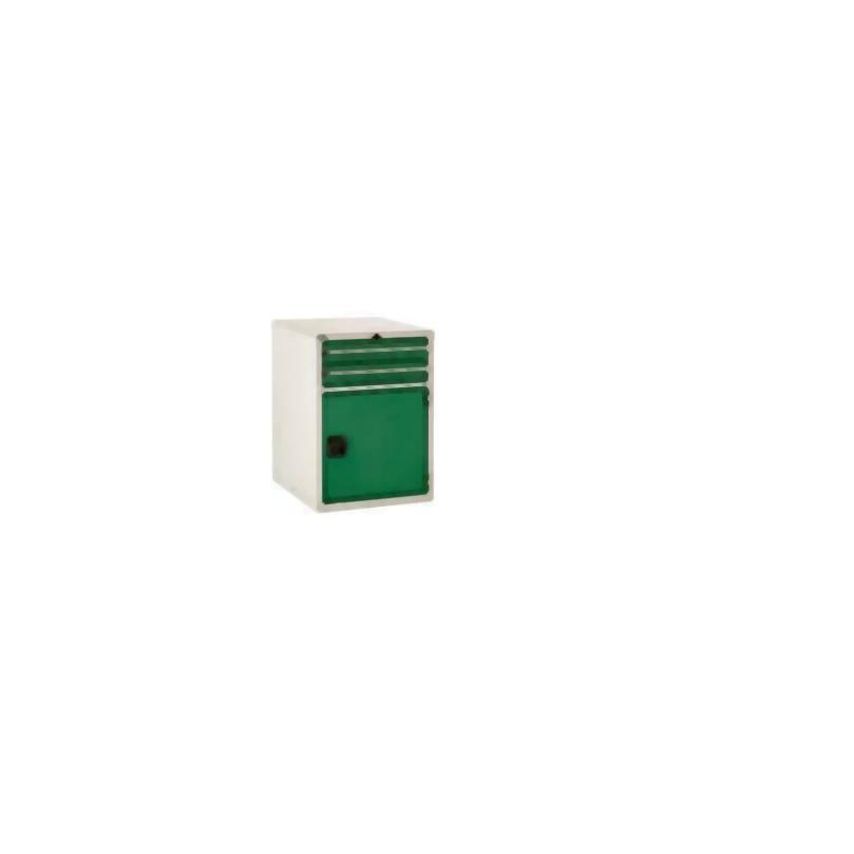 QMP Under Bench Euroslide Cupboard with Stand 1 x 550mm - Green
