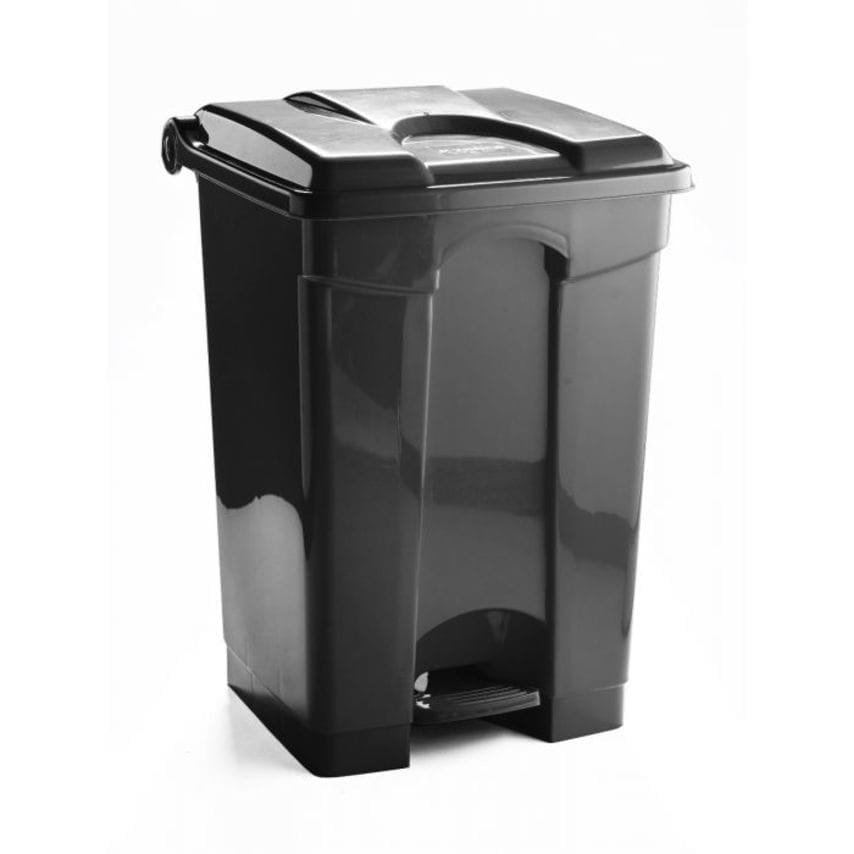 Trojan Bins 60Litre Plastic Step Pedal Bin Black