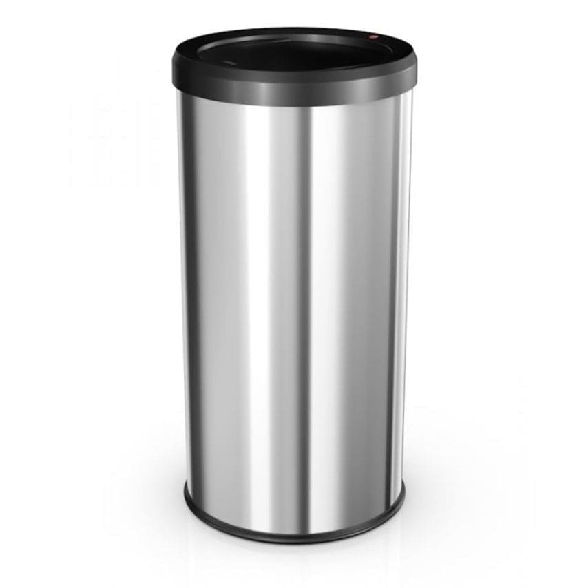 Trojan Bins 45Litre Stainless Steel Dustbin with Plastic Swing Top Lid
