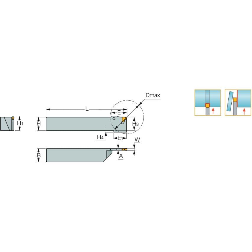 Iscar TGTL 1616-2 TOOLHOLDER
