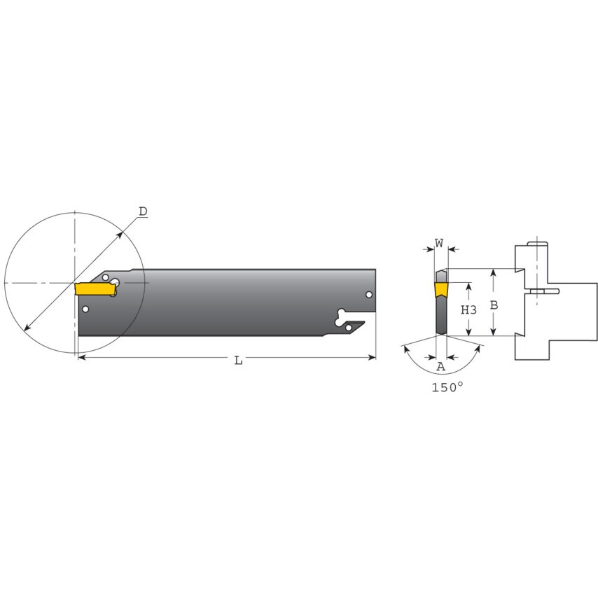 DGFH  DO-GRIP Double Ended Parting And Grooving Blades