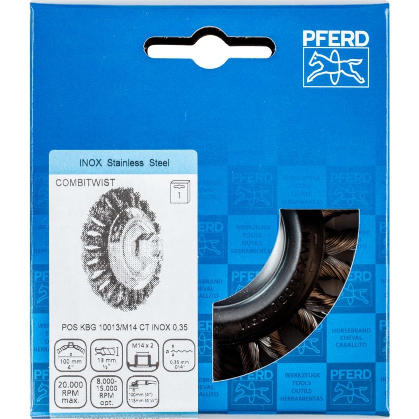 Pferd Brush POS KBG 10013/M14 CT Inox 0,35
