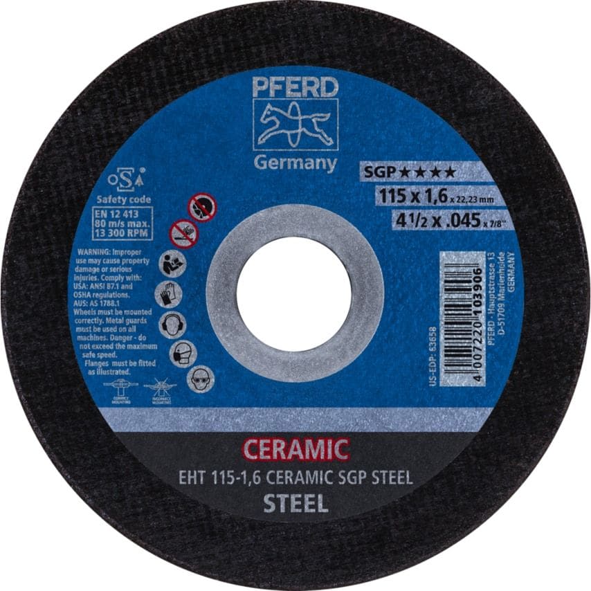 Pferd C/O Whl EHT 115-1,6 Ceramic SGP Steel- you get 25
