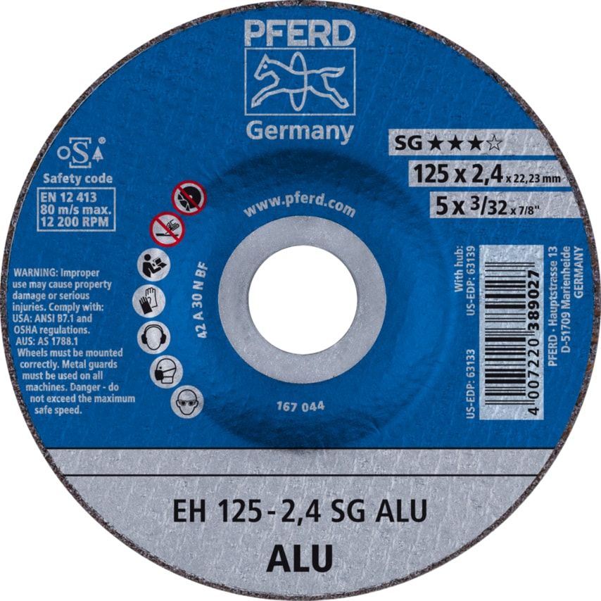 Pferd Cut-off Wheel EH 125-2,4 SG Aluminium- you get 25