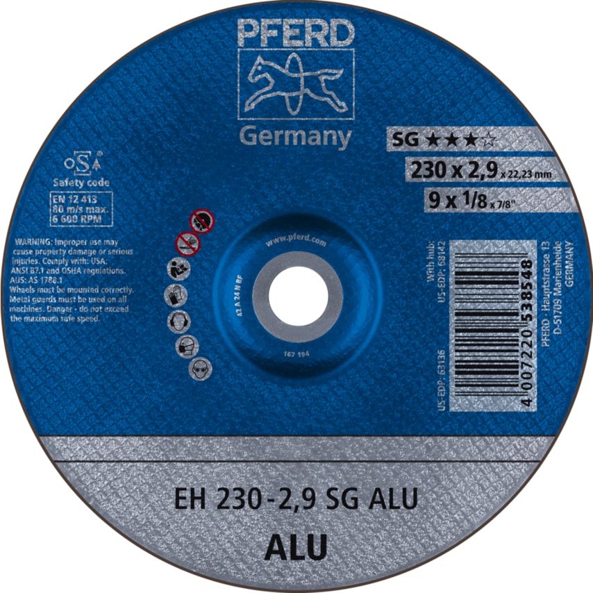 Pferd Cut-off Wheel EH 230-2,9 SG Aluminium- you get 25