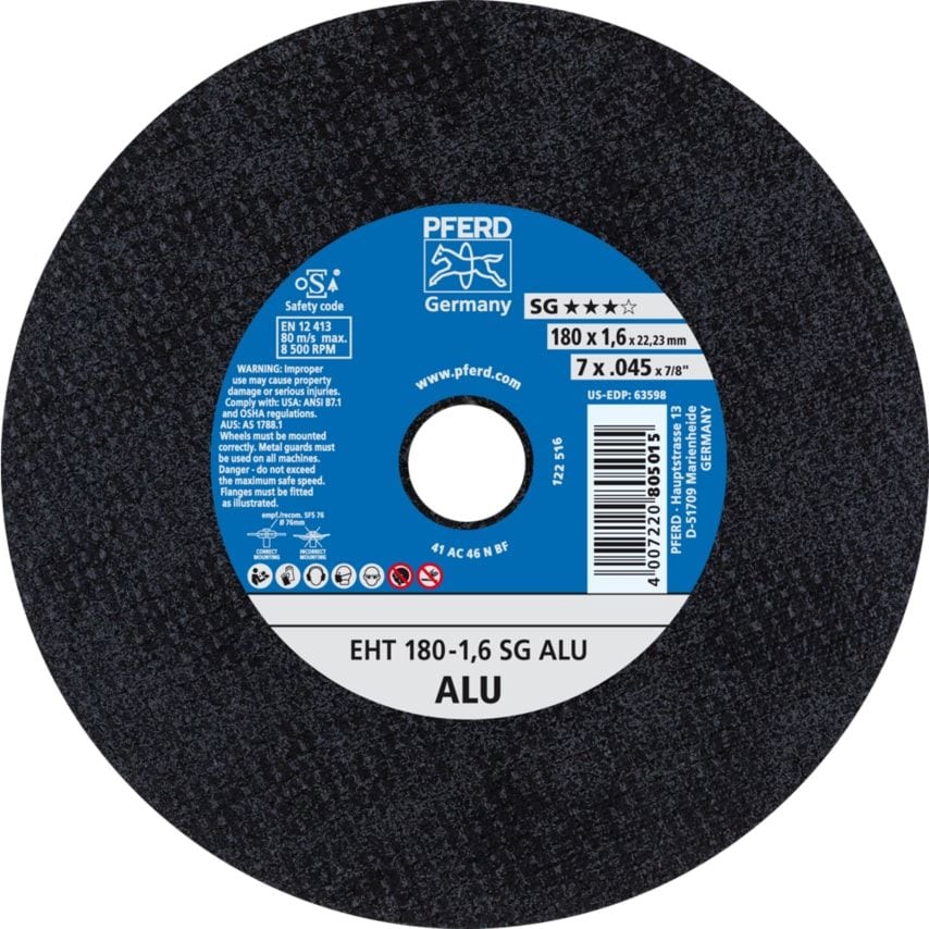 Pferd Cut-off Wheel EHT 180-1,6 SG Aluminium- you get 25
