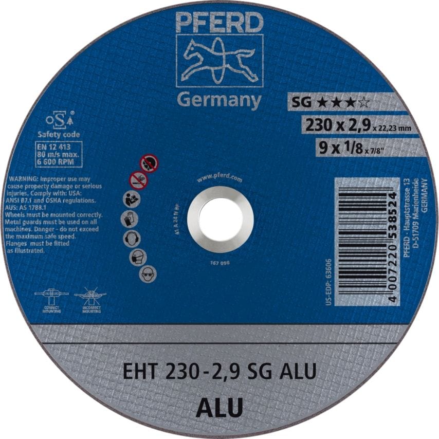 Pferd Cut-off Wheel EHT 230-2,9 SG Aluminium- you get 25