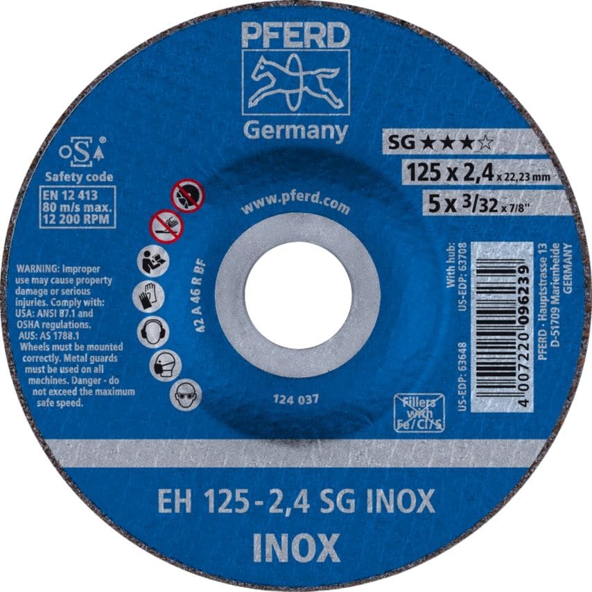 Pferd Cut-off Wheel EH 125-2,4 SG Inox- you get 25