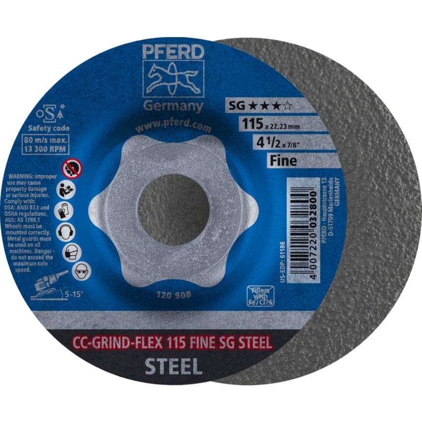 Pferd CC-Grind-Flex 115 Fine SG Steel- you get 10