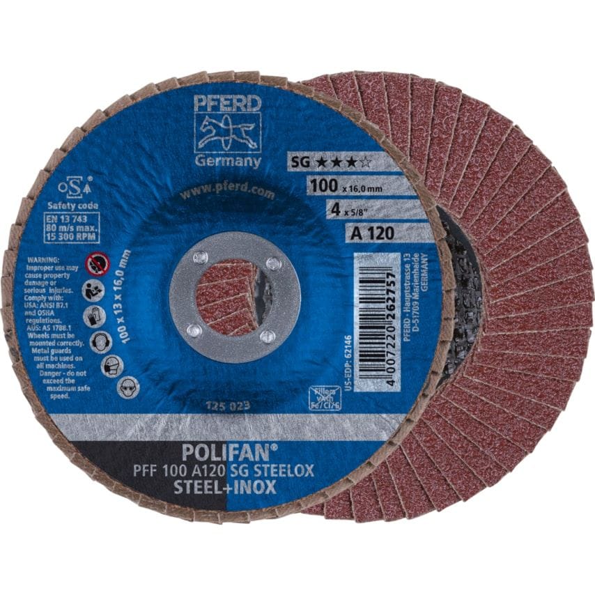 Pferd Polifan PFF 100 A120 SG Steel OX/16- you get 10