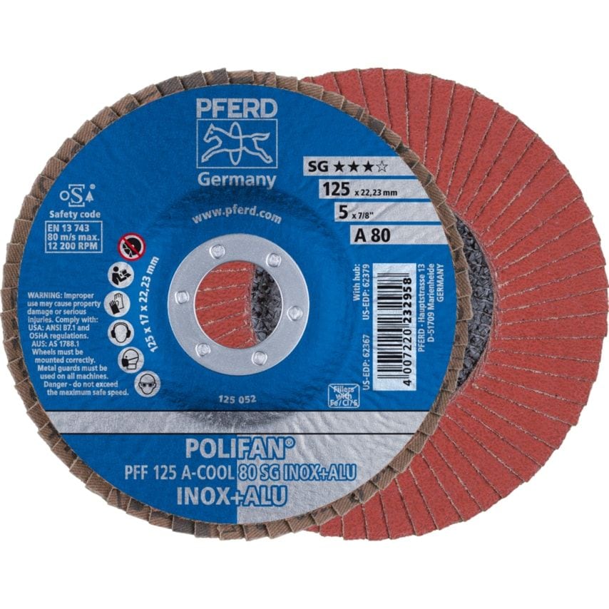 Pferd Polifan PFF 125 A-COOL 80 SG Inox + Aluminium- you get 10