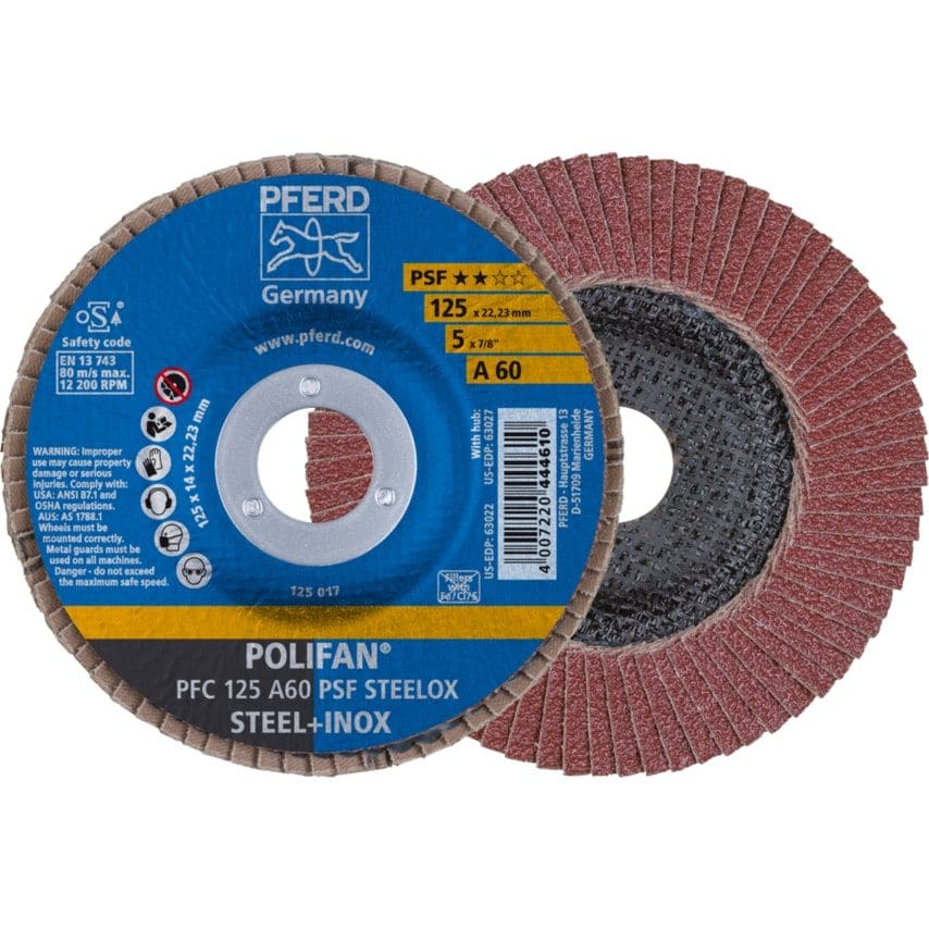 POLIFAN flap discs aluminium oxide A PSF STEELOX