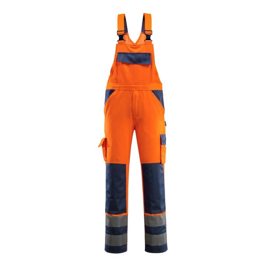 Mascot 07169 Barras Bib &amp; Brace COLOUR: Hi-Vis Orange/Navy, Size: 50.5&quot;R