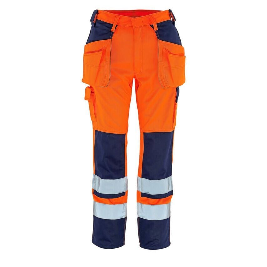 Mascot Almas Craftsmen's Trousers Hi-vis Orange/Navy 82C62 (L32W46.5)