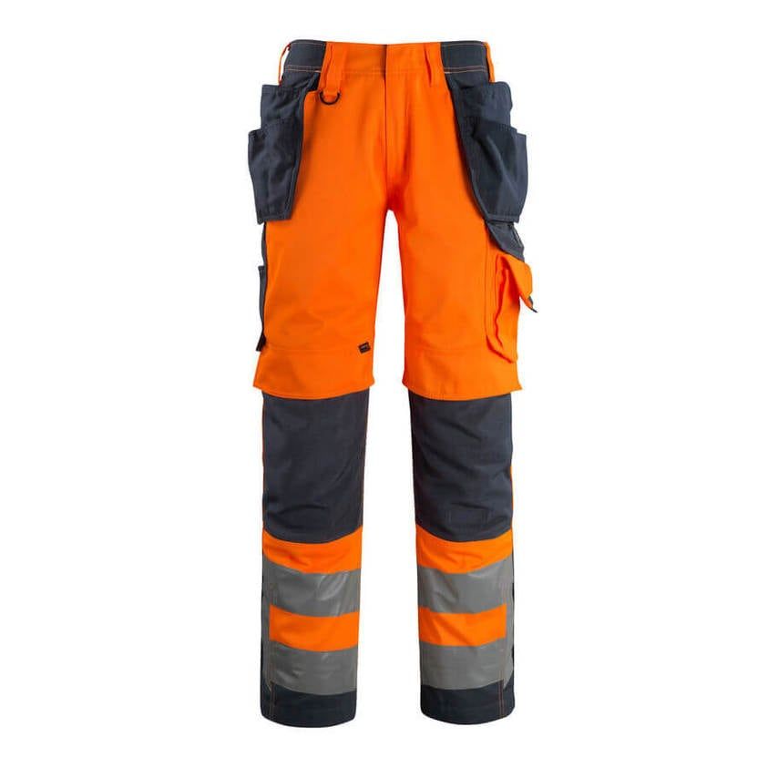 Mascot Wigan Craftsmen's Trousers Hi-vis Orange/Dark Navy 82C48 (L32W32.5)