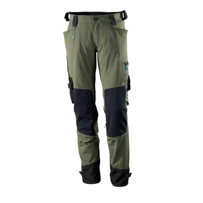 Mascot Stretch Trousers with Dyneema Kneepad Pockets - Moss Green 82C64 (L32W48.