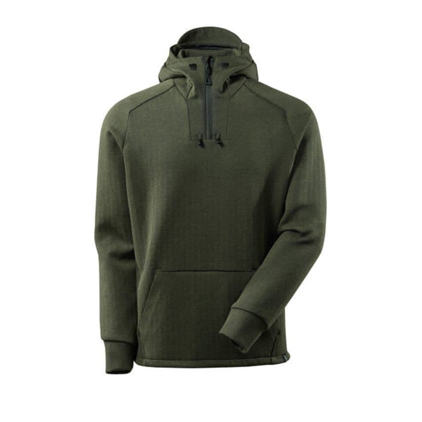 Mascot Hoodie with Half ZIP - Moss Green/Black - XXXL