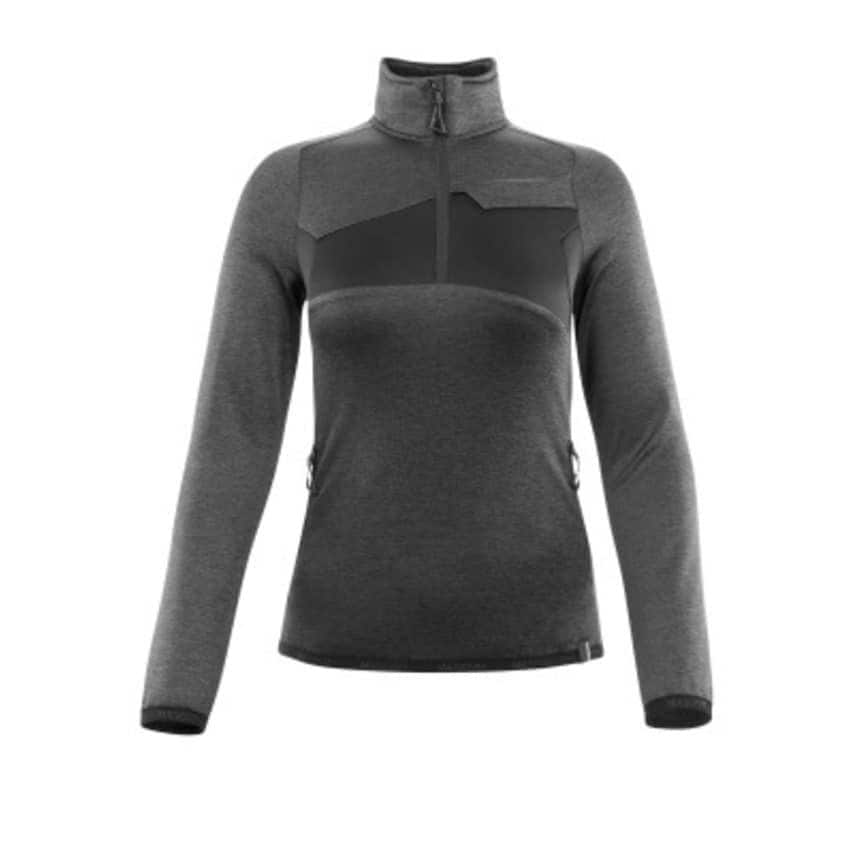 Mascot Women's Fleece Jumper with Half ZIP - Dark Anthracite/Black - XS