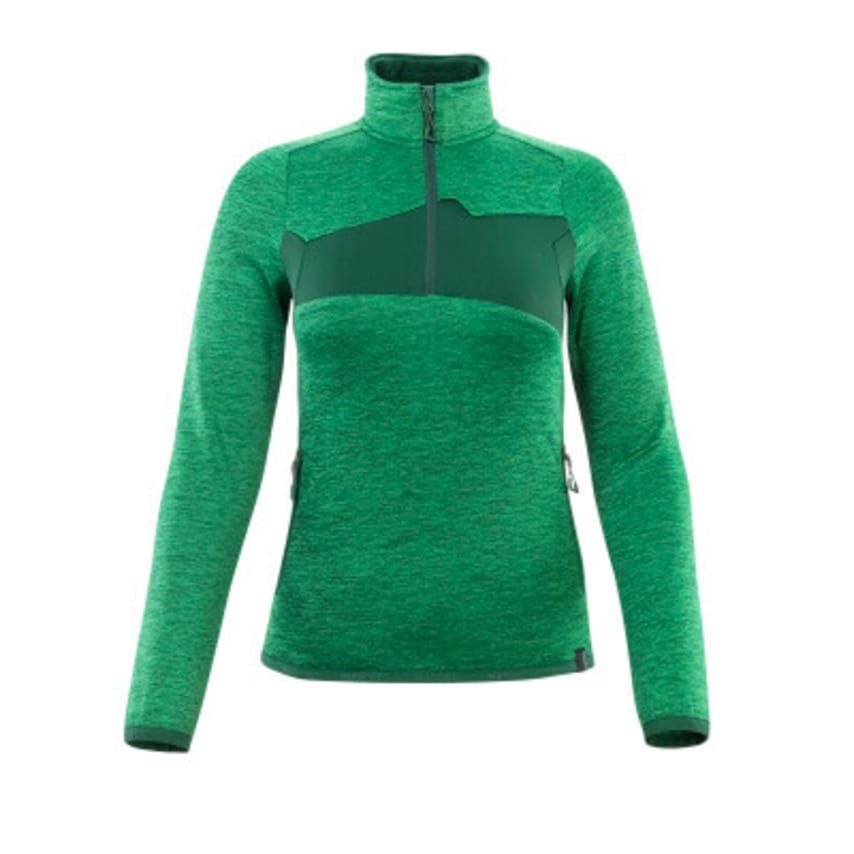 Mascot Women's Fleece Jumper with Half ZIP - Grass Green/Green - XXXL