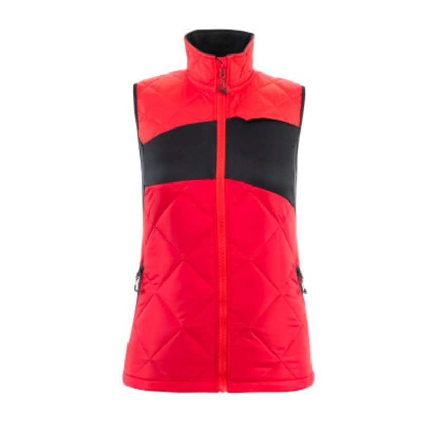 Mascot Women's Light Thermal Winter Gilet - Traffic Red/Black - Medium