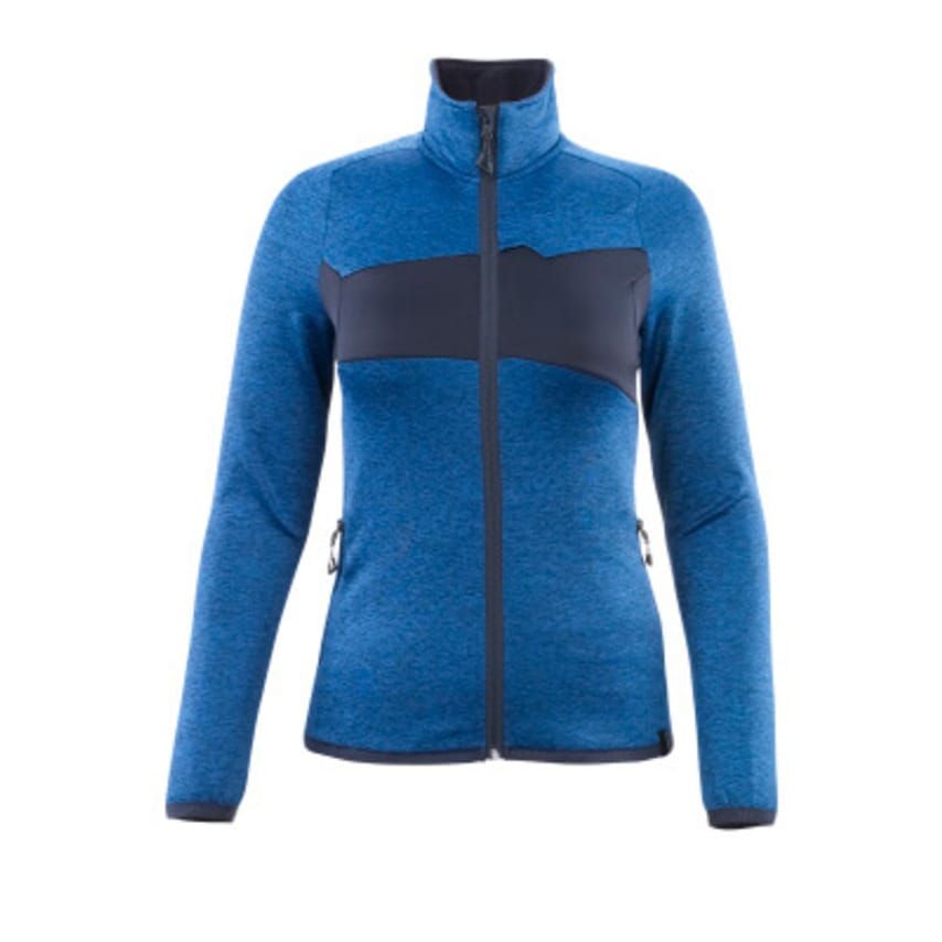 Mascot Women's Fleece Jumper with Zipper - Azure Blue/Dark Navy - XS