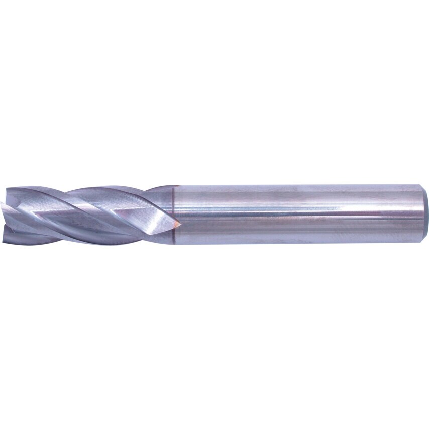Series 50 Carbide 4 Flute Plain Shank Short Series End Mills - TiCN Coated - Metric